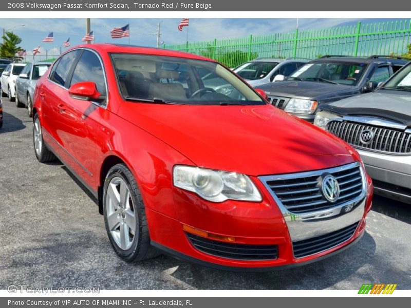 Tornado Red / Pure Beige 2008 Volkswagen Passat Komfort Sedan