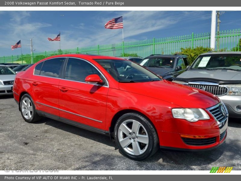 Tornado Red / Pure Beige 2008 Volkswagen Passat Komfort Sedan