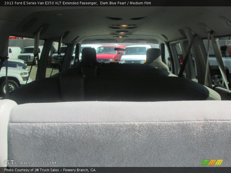 Dark Blue Pearl / Medium Flint 2013 Ford E Series Van E350 XLT Extended Passenger