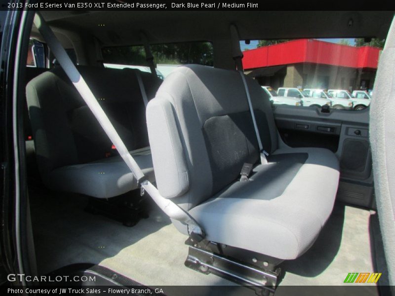 Dark Blue Pearl / Medium Flint 2013 Ford E Series Van E350 XLT Extended Passenger