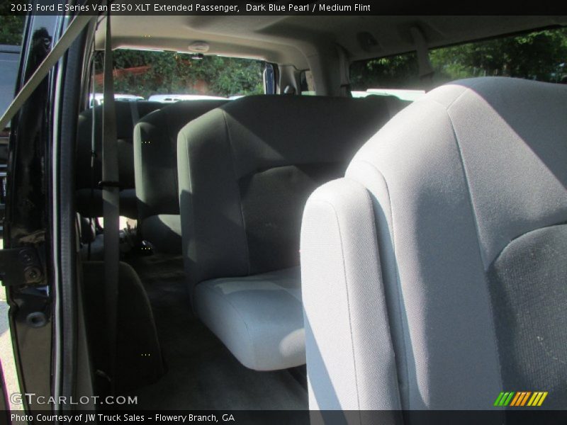 Dark Blue Pearl / Medium Flint 2013 Ford E Series Van E350 XLT Extended Passenger