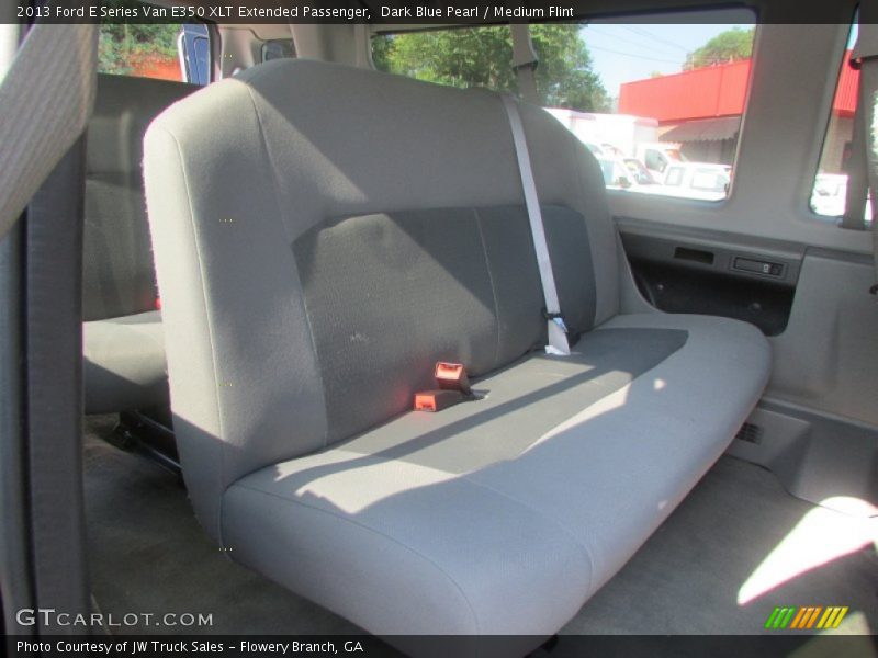 Dark Blue Pearl / Medium Flint 2013 Ford E Series Van E350 XLT Extended Passenger