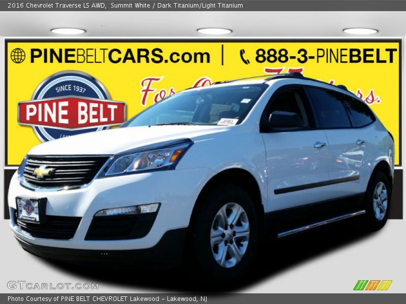 Summit White / Dark Titanium/Light Titanium 2016 Chevrolet Traverse LS AWD