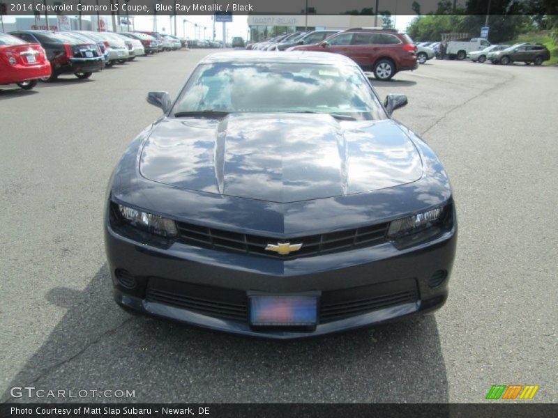 Blue Ray Metallic / Black 2014 Chevrolet Camaro LS Coupe