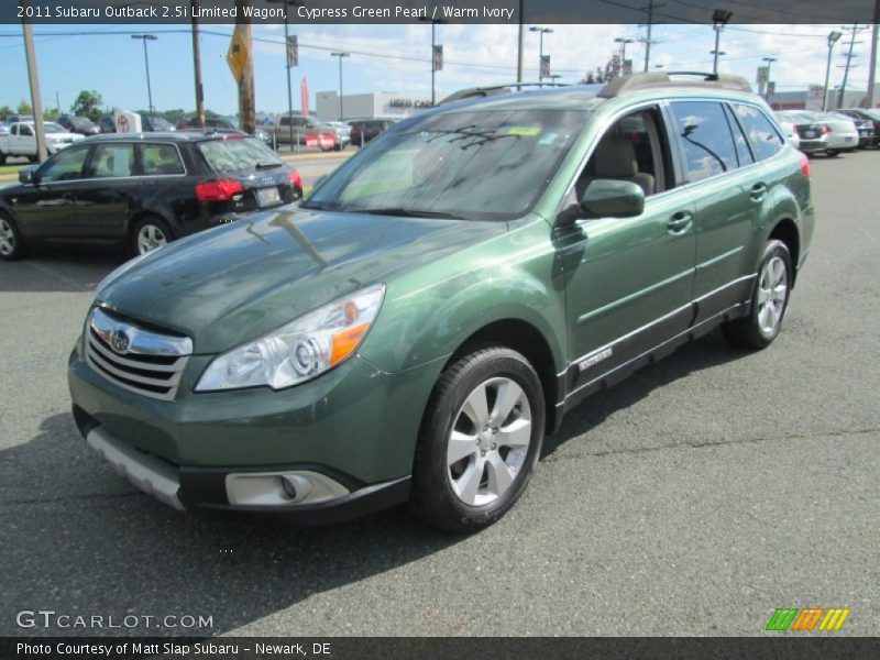Cypress Green Pearl / Warm Ivory 2011 Subaru Outback 2.5i Limited Wagon