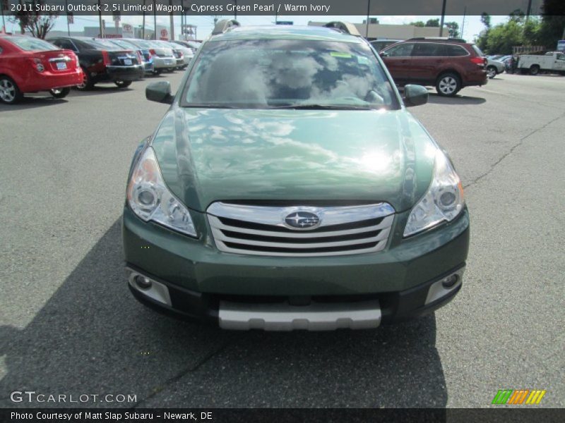 Cypress Green Pearl / Warm Ivory 2011 Subaru Outback 2.5i Limited Wagon