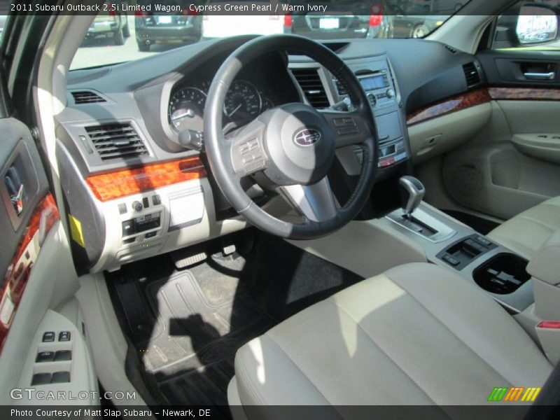 Cypress Green Pearl / Warm Ivory 2011 Subaru Outback 2.5i Limited Wagon