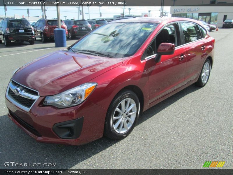 Venetian Red Pearl / Black 2014 Subaru Impreza 2.0i Premium 5 Door