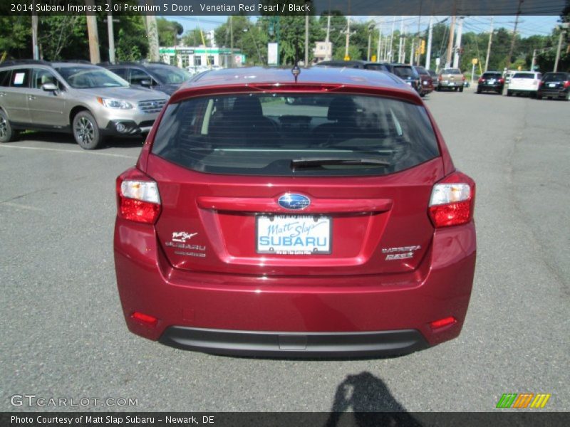 Venetian Red Pearl / Black 2014 Subaru Impreza 2.0i Premium 5 Door