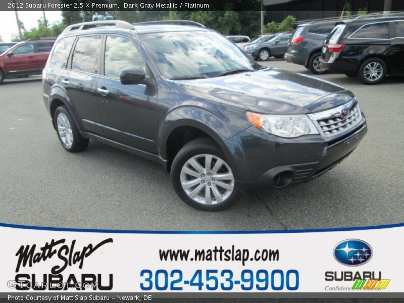 Dark Gray Metallic / Platinum 2012 Subaru Forester 2.5 X Premium