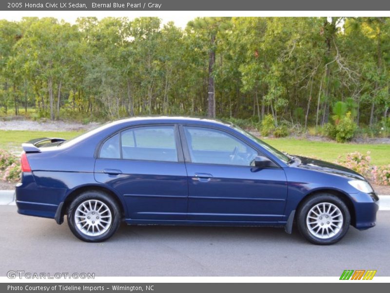 Eternal Blue Pearl / Gray 2005 Honda Civic LX Sedan