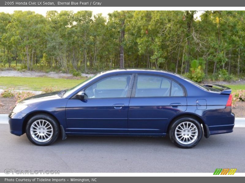 Eternal Blue Pearl / Gray 2005 Honda Civic LX Sedan