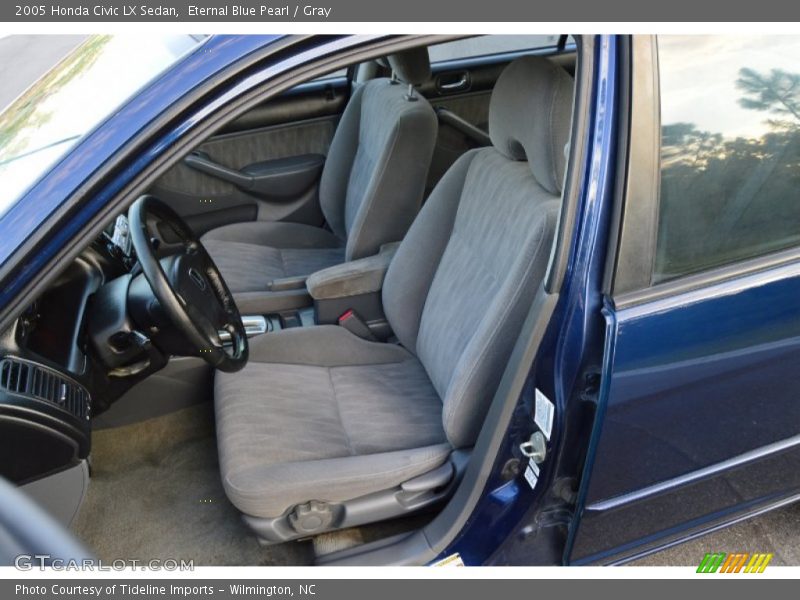 Eternal Blue Pearl / Gray 2005 Honda Civic LX Sedan