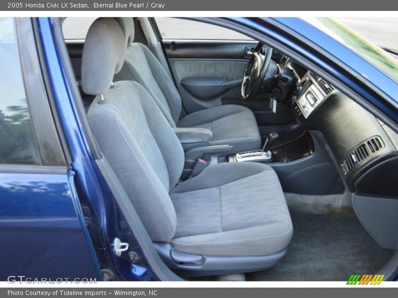 Eternal Blue Pearl / Gray 2005 Honda Civic LX Sedan