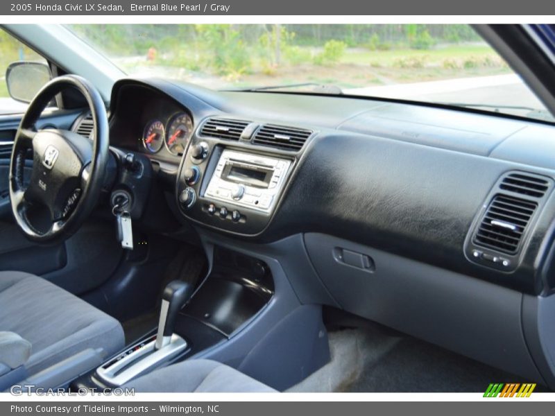 Eternal Blue Pearl / Gray 2005 Honda Civic LX Sedan