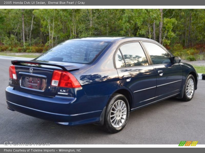 Eternal Blue Pearl / Gray 2005 Honda Civic LX Sedan