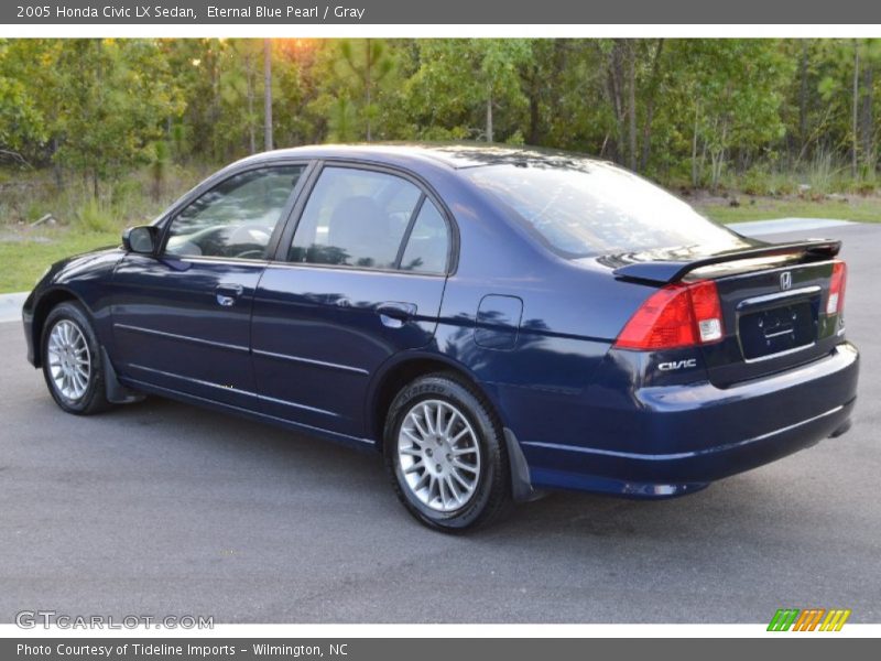 Eternal Blue Pearl / Gray 2005 Honda Civic LX Sedan