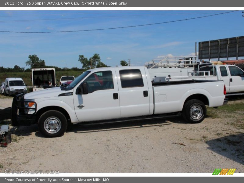 Oxford White / Steel Gray 2011 Ford F250 Super Duty XL Crew Cab