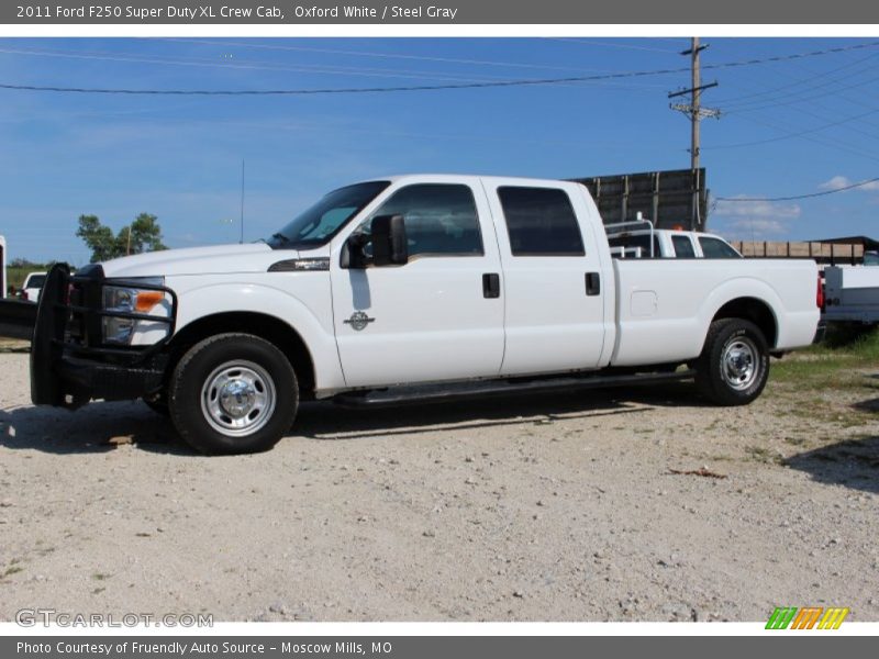 Oxford White / Steel Gray 2011 Ford F250 Super Duty XL Crew Cab