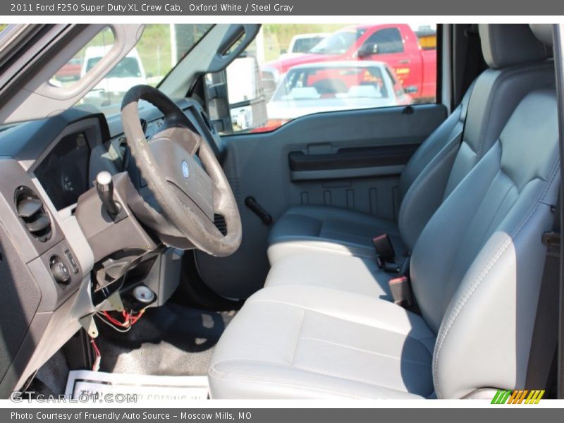 Oxford White / Steel Gray 2011 Ford F250 Super Duty XL Crew Cab