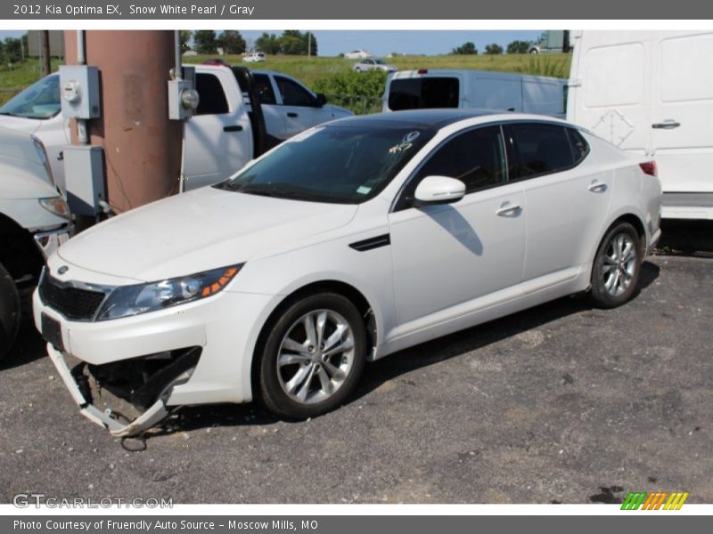 Snow White Pearl / Gray 2012 Kia Optima EX