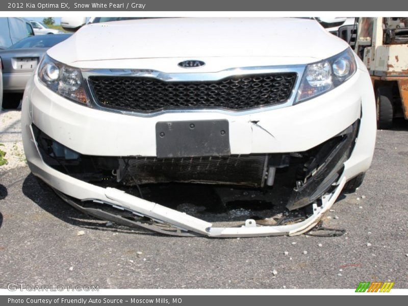 Snow White Pearl / Gray 2012 Kia Optima EX