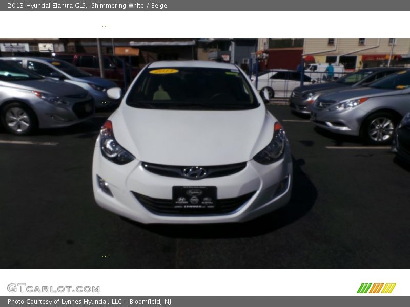 Shimmering White / Beige 2013 Hyundai Elantra GLS