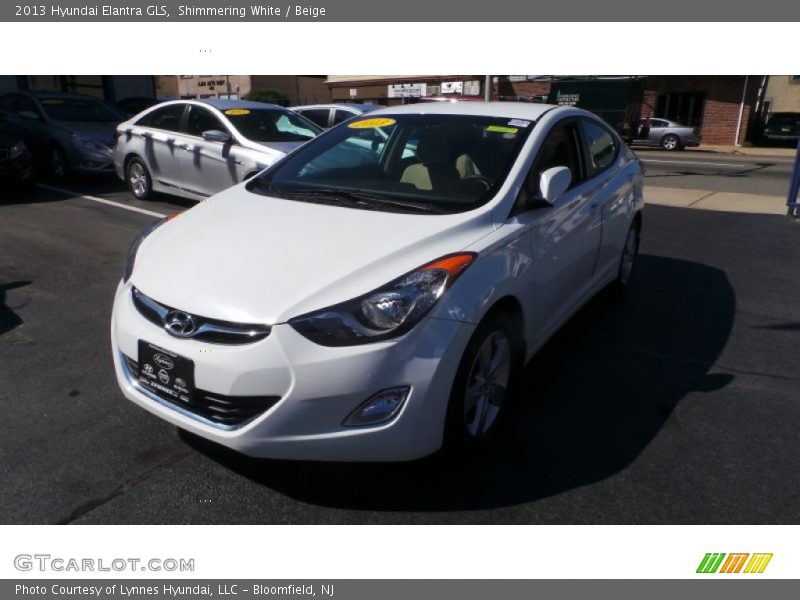 Shimmering White / Beige 2013 Hyundai Elantra GLS