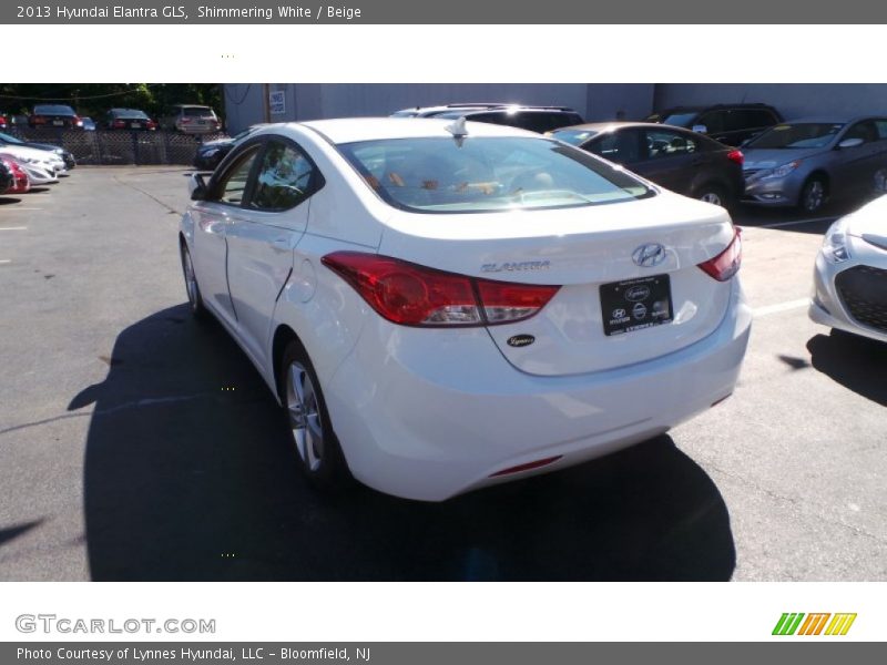Shimmering White / Beige 2013 Hyundai Elantra GLS
