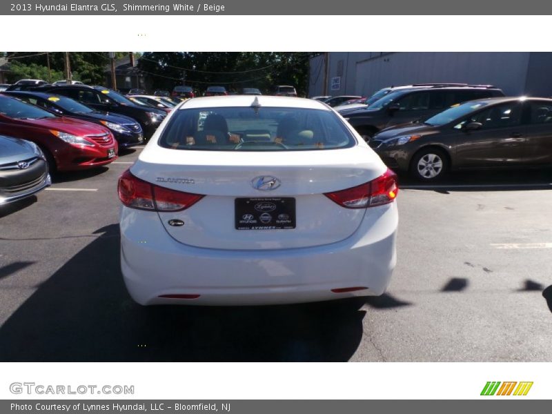 Shimmering White / Beige 2013 Hyundai Elantra GLS