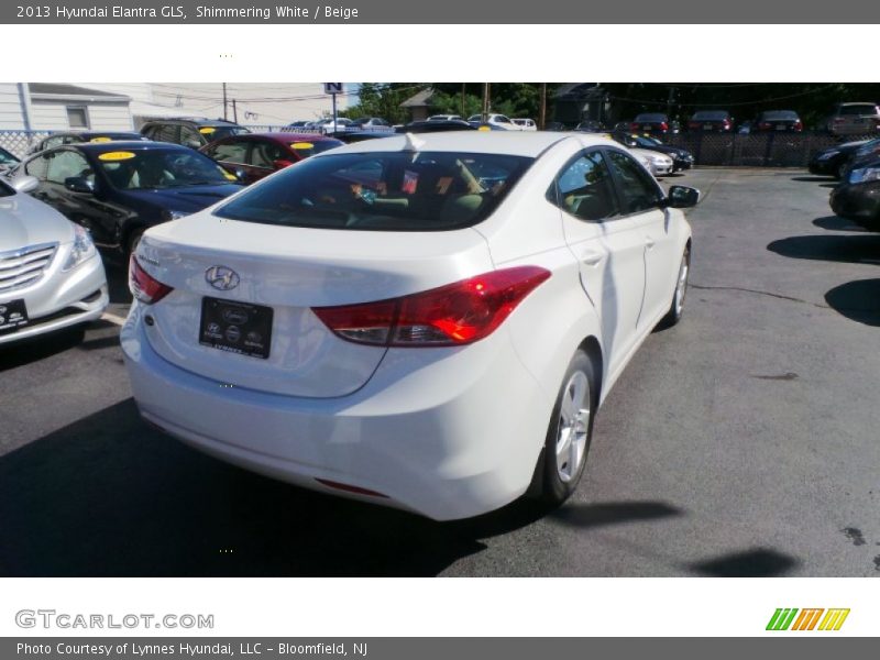Shimmering White / Beige 2013 Hyundai Elantra GLS