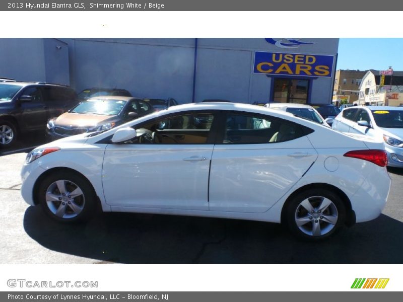 Shimmering White / Beige 2013 Hyundai Elantra GLS