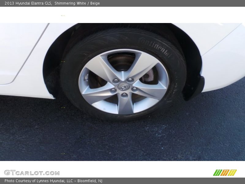 Shimmering White / Beige 2013 Hyundai Elantra GLS