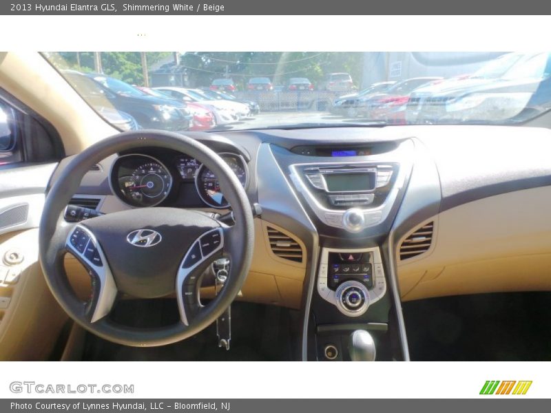 Shimmering White / Beige 2013 Hyundai Elantra GLS