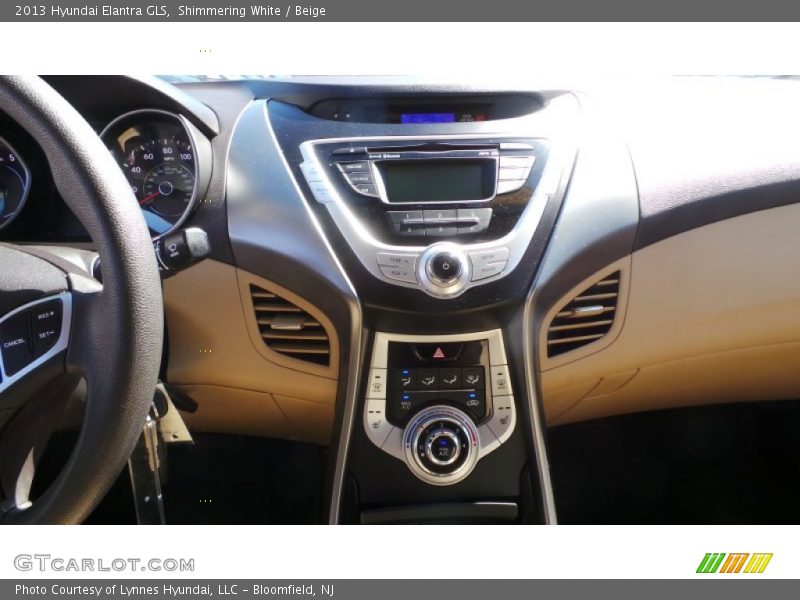 Shimmering White / Beige 2013 Hyundai Elantra GLS
