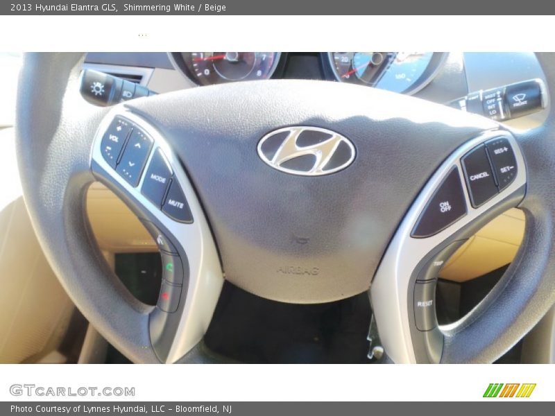 Shimmering White / Beige 2013 Hyundai Elantra GLS