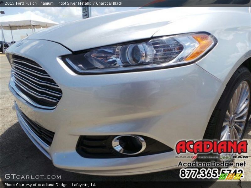 Ingot Silver Metallic / Charcoal Black 2015 Ford Fusion Titanium