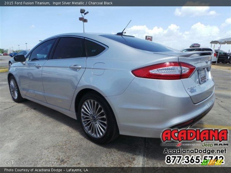 Ingot Silver Metallic / Charcoal Black 2015 Ford Fusion Titanium