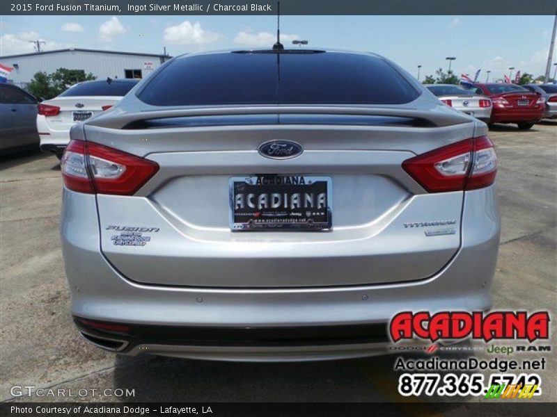 Ingot Silver Metallic / Charcoal Black 2015 Ford Fusion Titanium