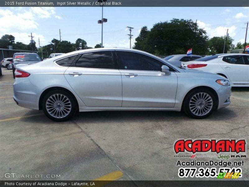 Ingot Silver Metallic / Charcoal Black 2015 Ford Fusion Titanium