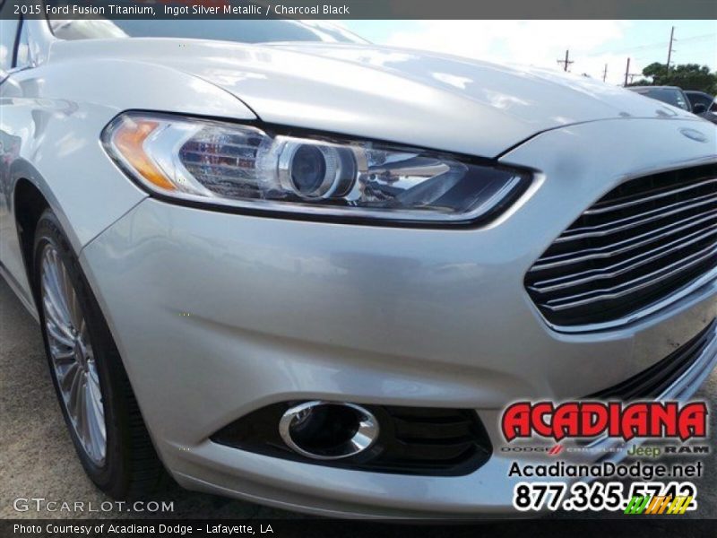 Ingot Silver Metallic / Charcoal Black 2015 Ford Fusion Titanium