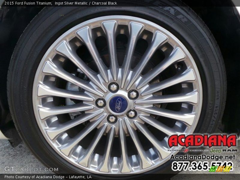 Ingot Silver Metallic / Charcoal Black 2015 Ford Fusion Titanium