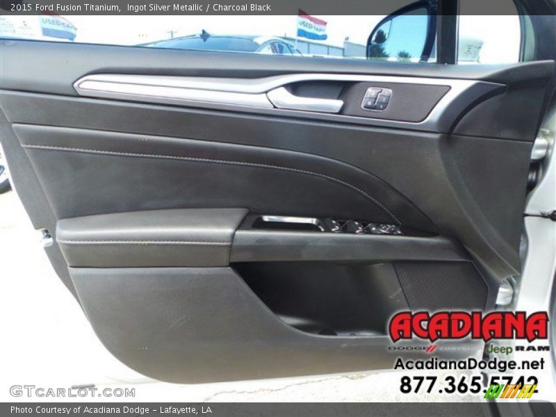 Ingot Silver Metallic / Charcoal Black 2015 Ford Fusion Titanium