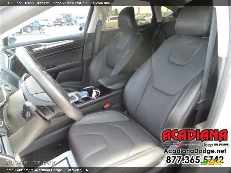 Ingot Silver Metallic / Charcoal Black 2015 Ford Fusion Titanium