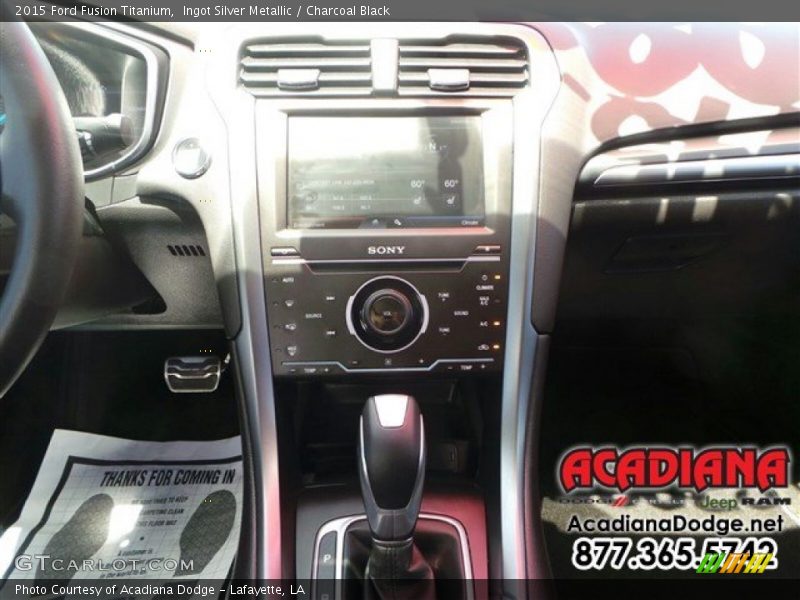 Ingot Silver Metallic / Charcoal Black 2015 Ford Fusion Titanium