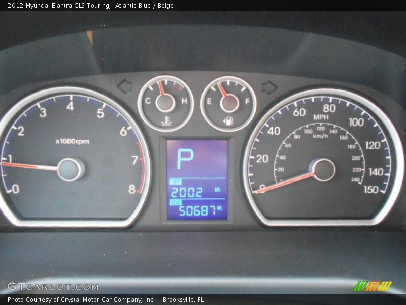 Atlantic Blue / Beige 2012 Hyundai Elantra GLS Touring