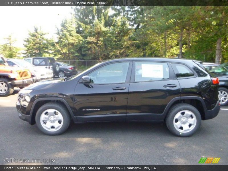  2016 Cherokee Sport Brilliant Black Crystal Pearl