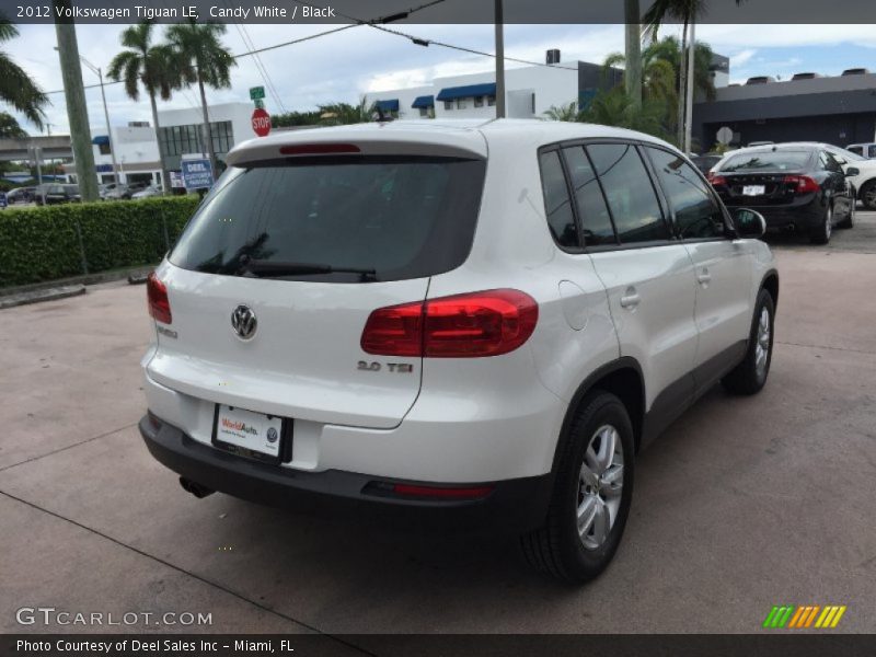 Candy White / Black 2012 Volkswagen Tiguan LE