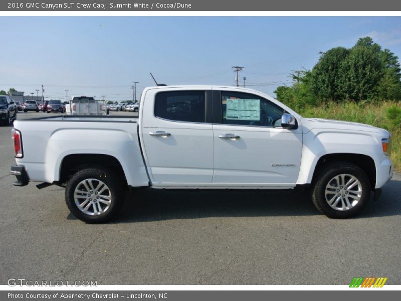 Summit White / Cocoa/Dune 2016 GMC Canyon SLT Crew Cab