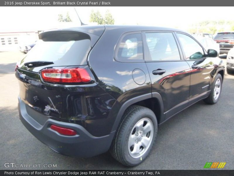 Brilliant Black Crystal Pearl / Black 2016 Jeep Cherokee Sport